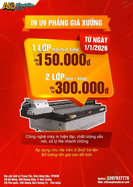 In UV giá cho anh em thợ tại Bình tân
